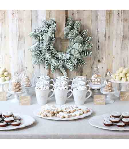 Rustic Cookies and Cocoa Christmas Cookie Exchange Party Printables Collection - Instant Download